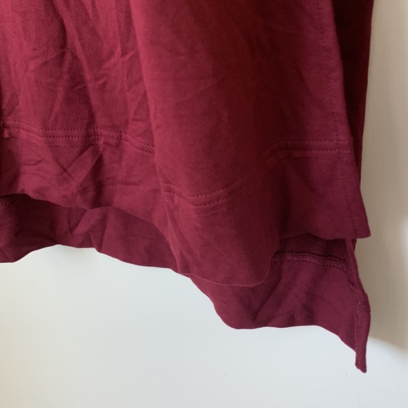 NWT Another Love Burgundy Funnel Neck High Low Hem Tunic - Picture 5 of 7